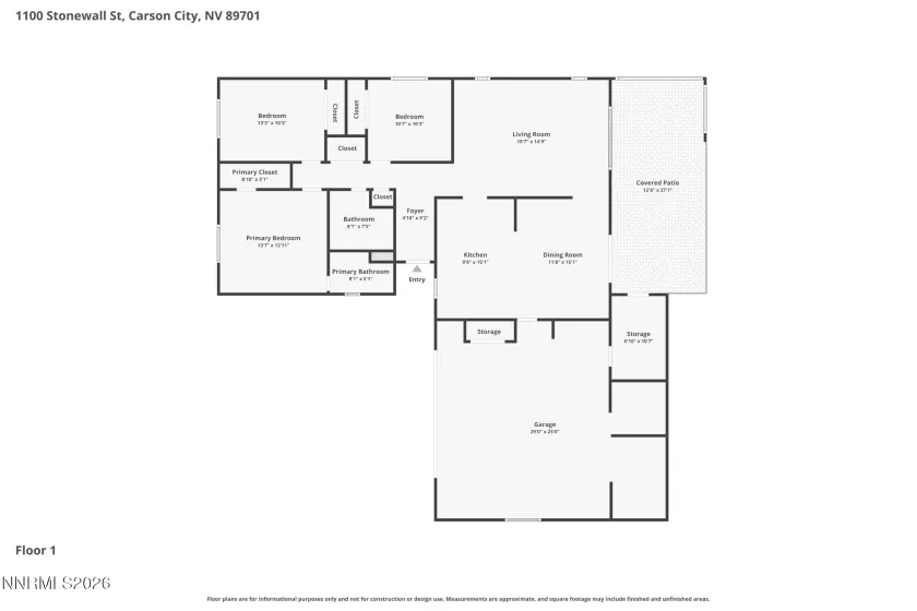 1100 Stonewall, Carson City, Nevada 89701, 3 Bedrooms Bedrooms, ,2 BathroomsBathrooms,Residential,Residential,Stonewall,0,260008722