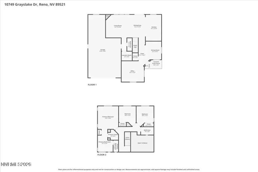 10749 Grayslake, Reno, Nevada 89521, 3 Bedrooms Bedrooms, ,3 BathroomsBathrooms,Residential,Residential,Grayslake,0,260008747