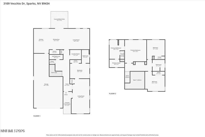 3109 Vecchio, Sparks, Nevada 89434, 4 Bedrooms Bedrooms, ,4 BathroomsBathrooms,Residential,Residential,Vecchio,0,260008740