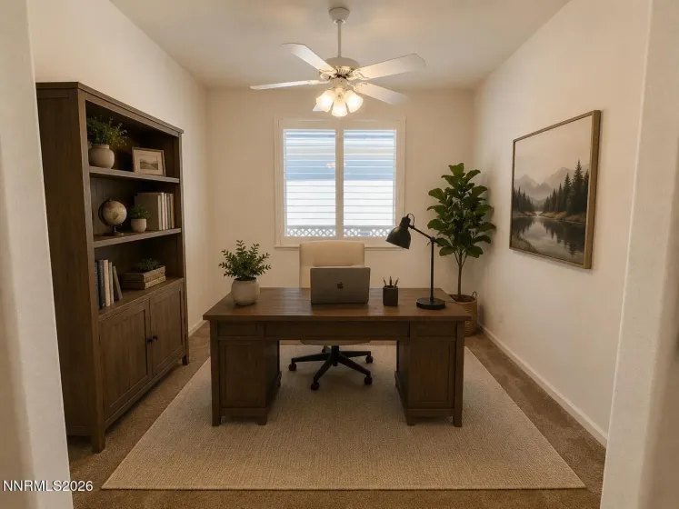 Virtual staged Office/Den