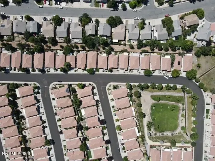 Aerial of dog park and residence