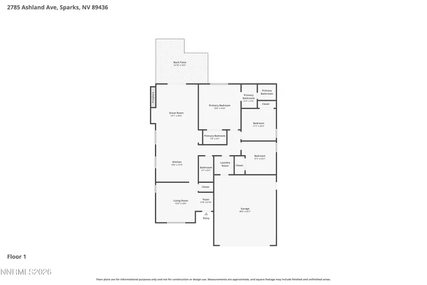 2785 Ashland, Sparks, Nevada 89436, 3 Bedrooms Bedrooms, ,2 BathroomsBathrooms,Residential,Residential,Ashland,0,260008972