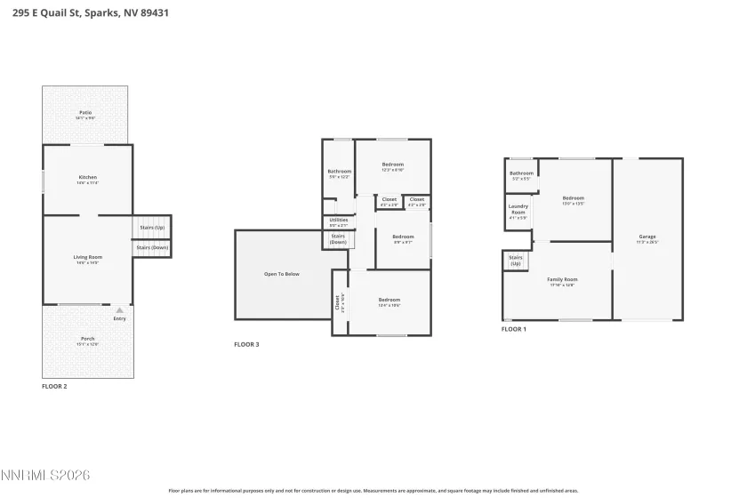 295 Quail, Sparks, Nevada 89431, 4 Bedrooms Bedrooms, ,2 BathroomsBathrooms,Residential,Residential,Quail,0,260009069