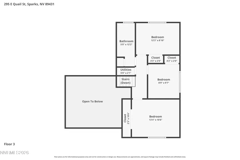 295 Quail, Sparks, Nevada 89431, 4 Bedrooms Bedrooms, ,2 BathroomsBathrooms,Residential,Residential,Quail,0,260009069