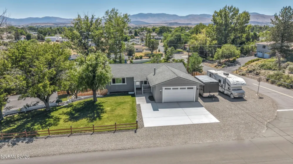 Ariel main house with RV or extra guest parking