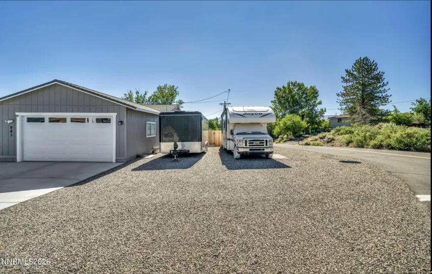 Main house with RV/trailer/guest parking