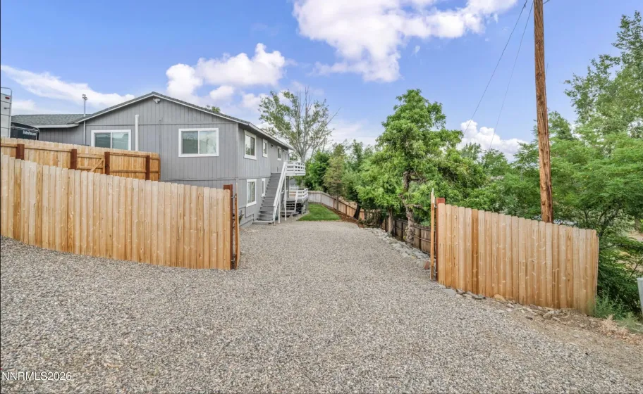 Backyard with 2nd RV parking with double gate