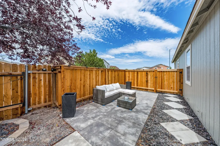 backyard sitting area