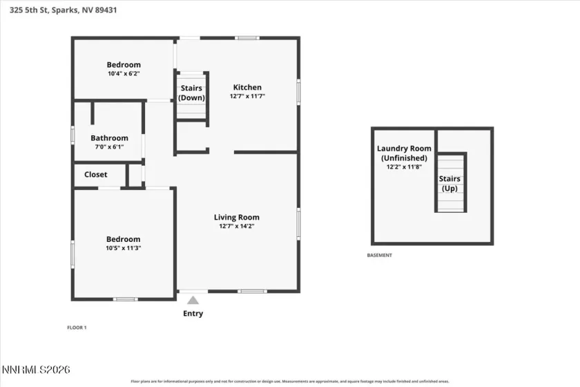 325 5th, Sparks, Nevada 89431, 2 Bedrooms Bedrooms, ,1 BathroomBathrooms,Residential,Residential,5th,0,260009382