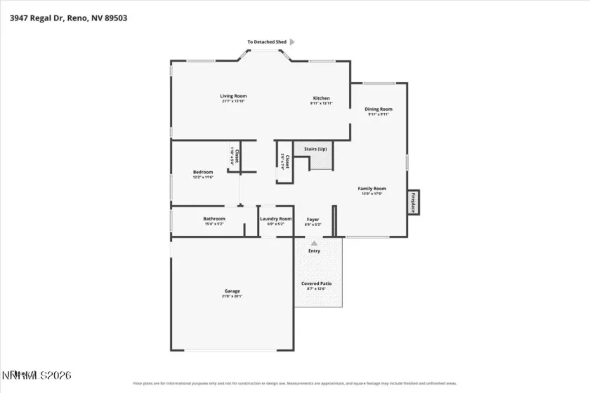 3947 Regal, Reno, Nevada 89503, 5 Bedrooms Bedrooms, ,3 BathroomsBathrooms,Residential,Residential,Regal,0,260009431