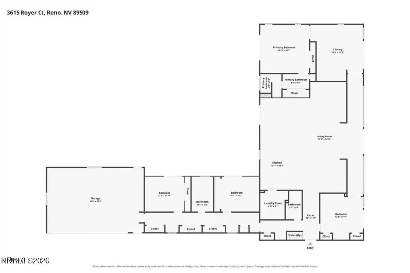 3615 Royer, Reno, Nevada 89509, 4 Bedrooms Bedrooms, ,3 BathroomsBathrooms,Residential,Residential,Royer,0,260009487
