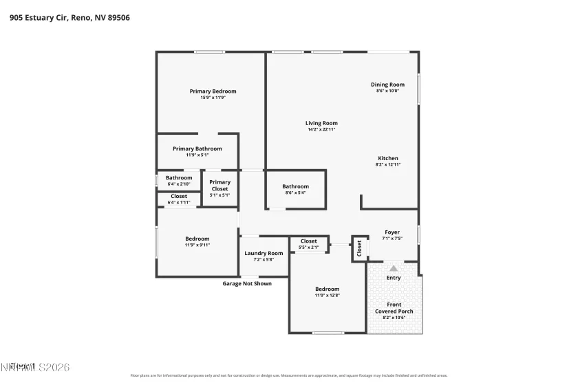 2D Floorplan with estimated dimensions