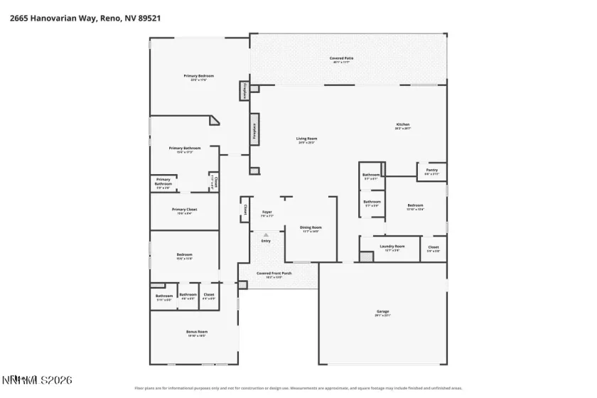 2665 Hanovarian, Reno, Nevada 89521, 3 Bedrooms Bedrooms, ,3 BathroomsBathrooms,Residential,Residential,Hanovarian,0,260009585