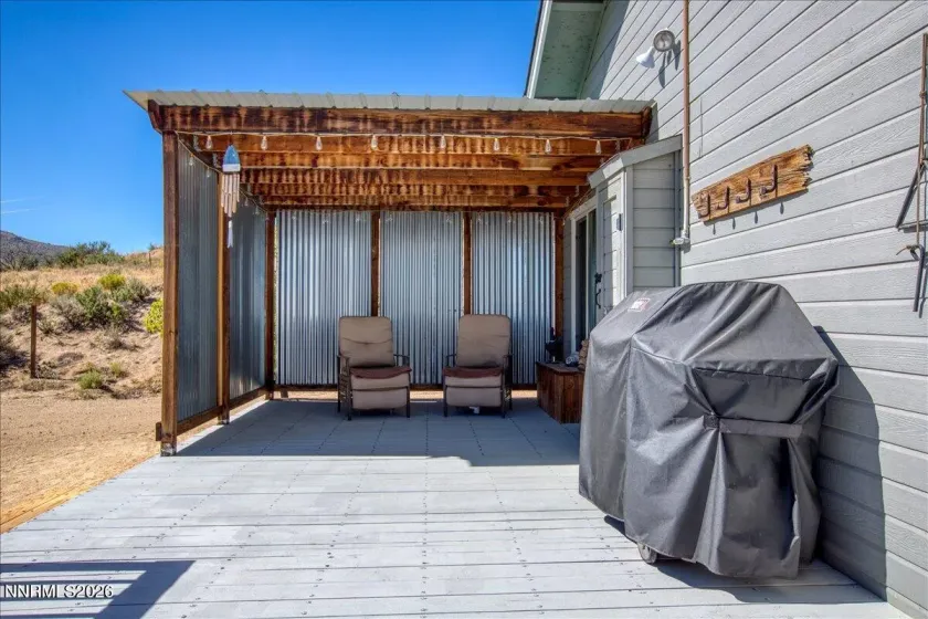 Deck adjacent to primary bedroom
