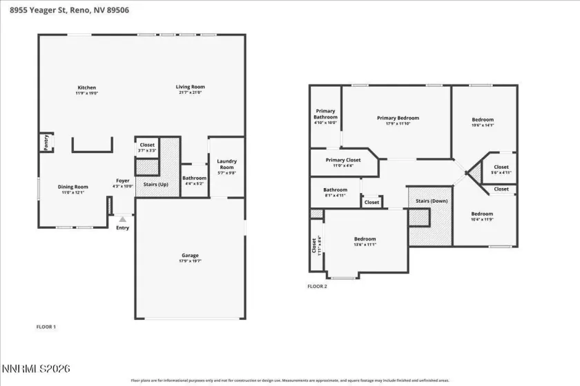 8955 Yeager, Reno, Nevada 89506, 4 Bedrooms Bedrooms, ,3 BathroomsBathrooms,Residential,Residential,Yeager,0,260009804