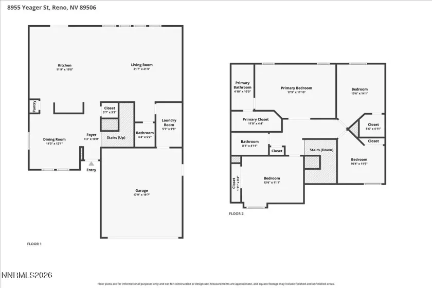8955 Yeager, Reno, Nevada 89506, 4 Bedrooms Bedrooms, ,3 BathroomsBathrooms,Residential,Residential,Yeager,0,260009804