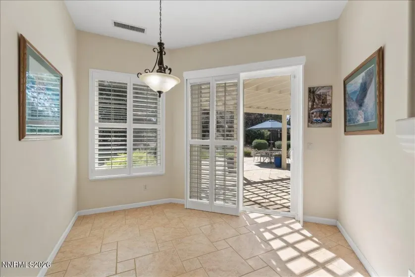 Dining off kitchen to patio