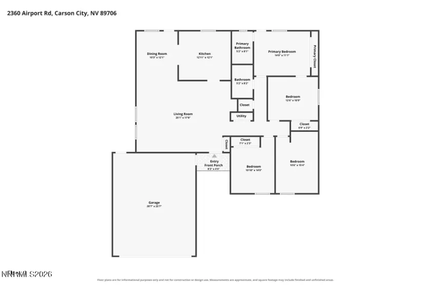 2360 Airport, Carson City, Nevada 89706, 4 Bedrooms Bedrooms, ,2 BathroomsBathrooms,Residential,Residential,Airport,0,260009903