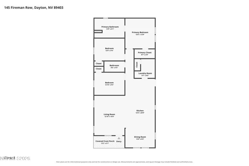 145 Fireman, Dayton, Nevada 89403, 3 Bedrooms Bedrooms, ,2 BathroomsBathrooms,Residential,Residential,Fireman,0,260009990