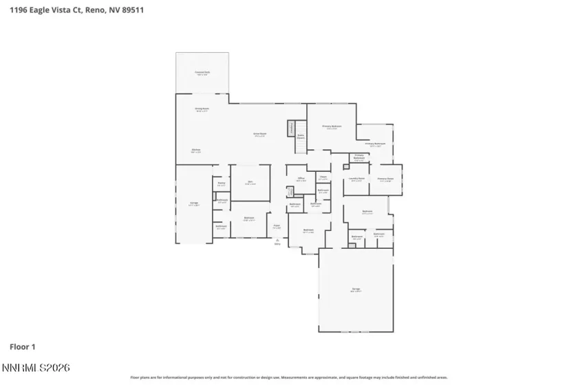 1196 Eagle Vista, Reno, Nevada 89511, 5 Bedrooms Bedrooms, ,6 BathroomsBathrooms,Residential,Residential,Eagle Vista,0,260010066