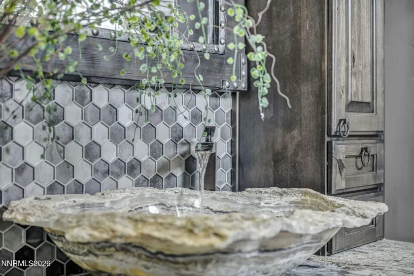 Natural Stone Sink In On-Suite Batroom