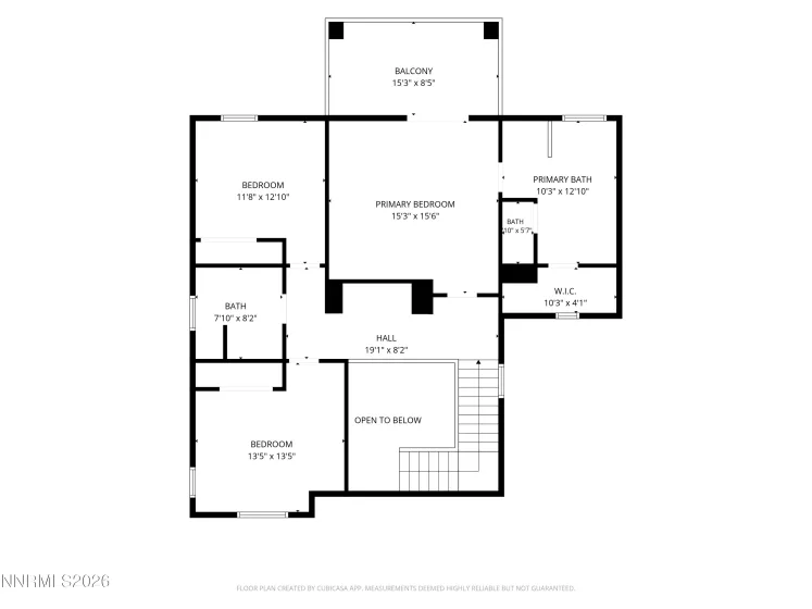 Upstairs floorplan
