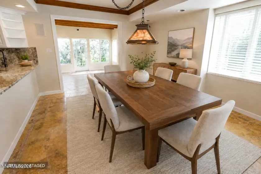 Virtually Staged Dining Area