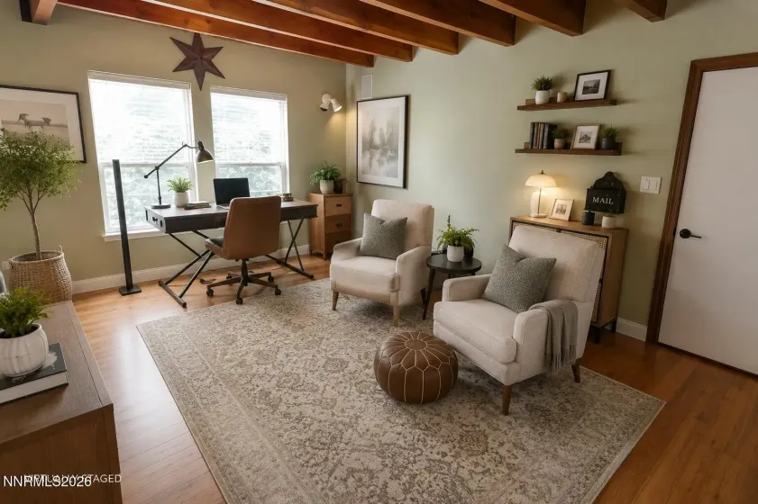 Virtually Staged Den
