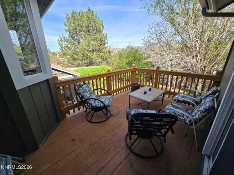 Balcony off of the rec room/bonus room