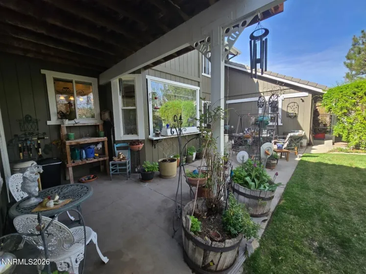 Covered Porch backyard