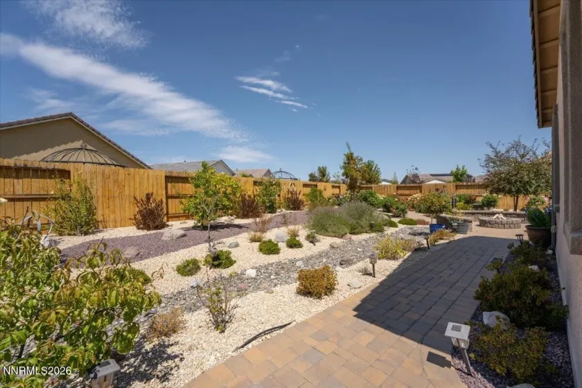 Xeriscaped and fully automatic dripped back yard.