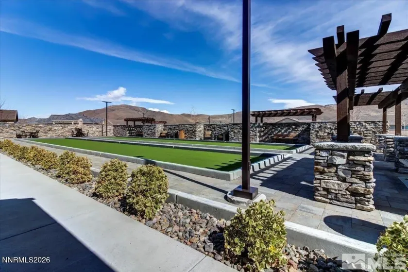 Bocce courts.