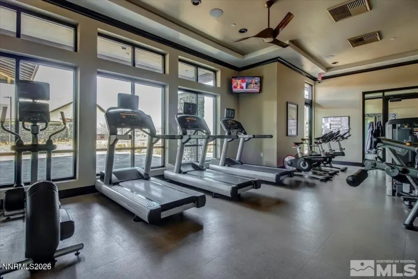 One of two work out rooms.