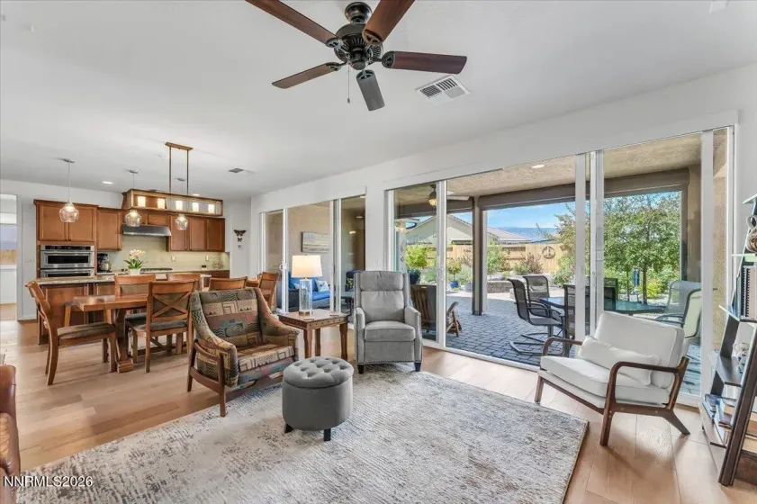 Double sliding doors and invisible retracting shades.