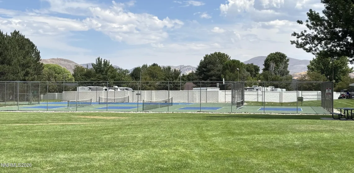 HOA tennis courts and RV area