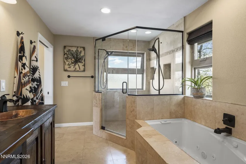Upstairs primary bathroom suite