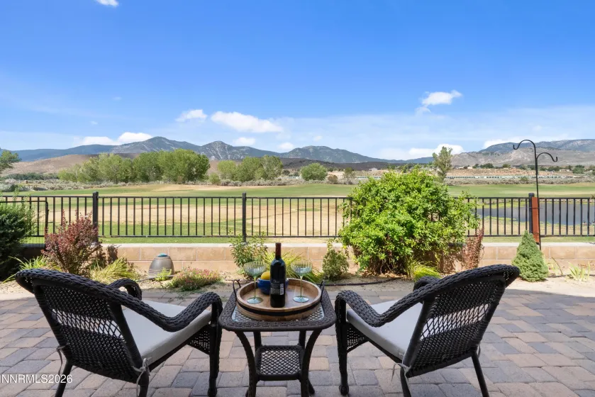 Mountain and golf course view