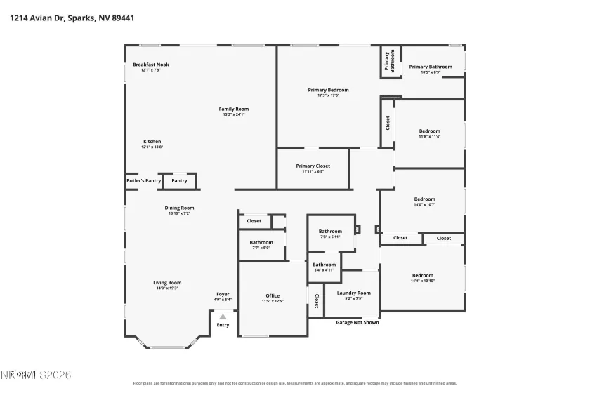 1214 Avian, Spanish Springs, Nevada 89441, 5 Bedrooms Bedrooms, ,3 BathroomsBathrooms,Residential,Residential,Avian,0,260010516