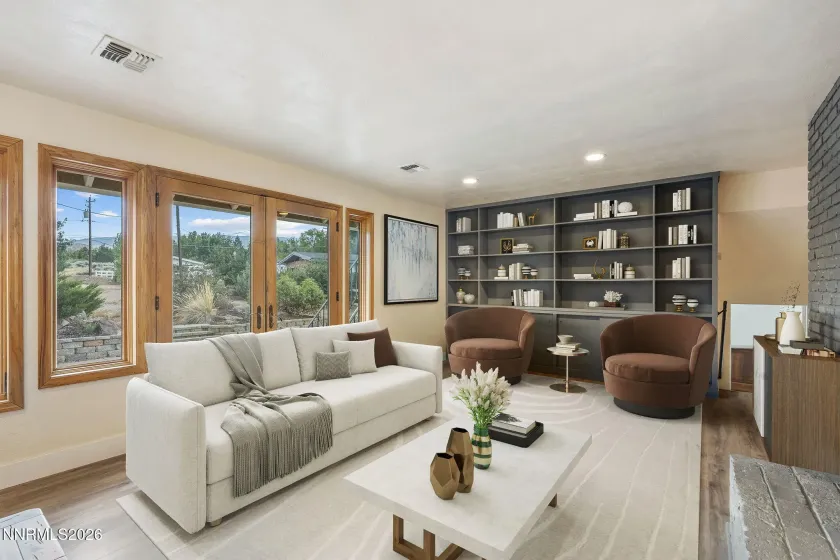 Family Room Virtually Staged