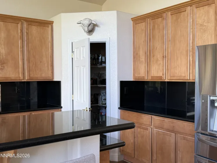 Kitchen Island with sink and pantry