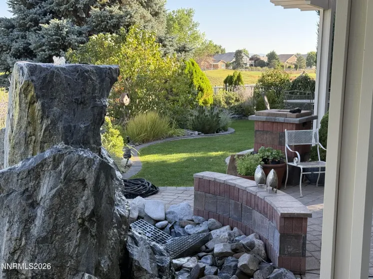 Back yard Granite water feature