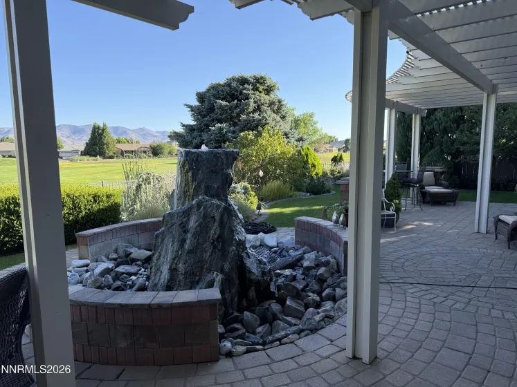 Back yard Granite water feature