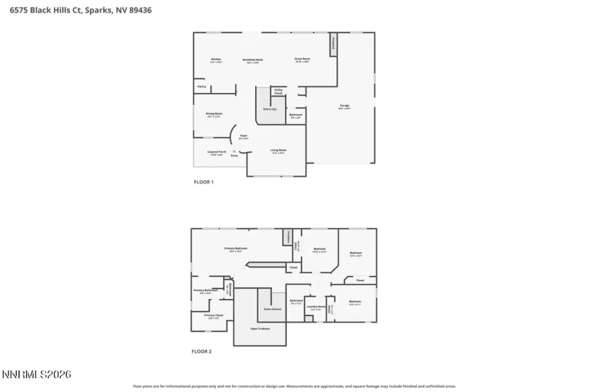 6575 Black Hills, Sparks, Nevada 89436, 4 Bedrooms Bedrooms, ,3 BathroomsBathrooms,Residential,Residential,Black Hills,0,260010826