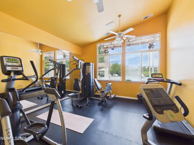 Community workout room.