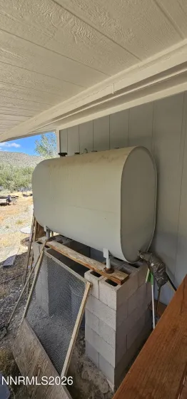 Diesel fuel tank for interior fireplace