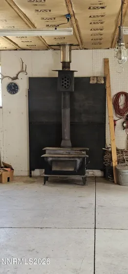 Woodstove in Garage