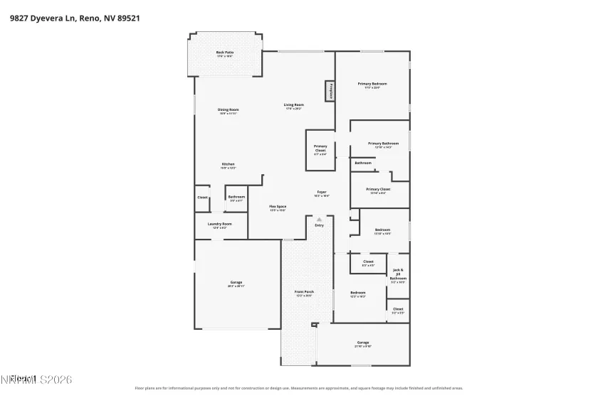 9827 Dyevera, Reno, Nevada 89521, 3 Bedrooms Bedrooms, ,3 BathroomsBathrooms,Residential,Residential,Dyevera,0,260011065