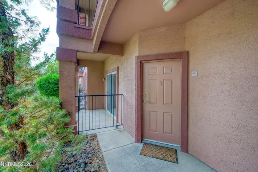 Front entrance and patio
