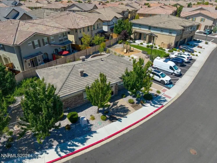 aerial view of fitness center