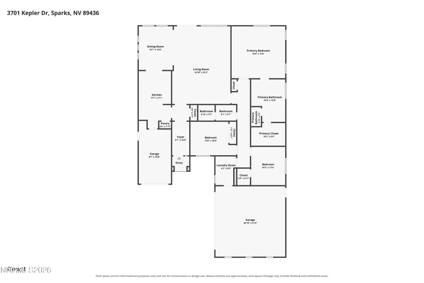 3701 Kepler, Sparks, Nevada 89436, 3 Bedrooms Bedrooms, ,2 BathroomsBathrooms,Residential,Residential,Kepler,0,260011378